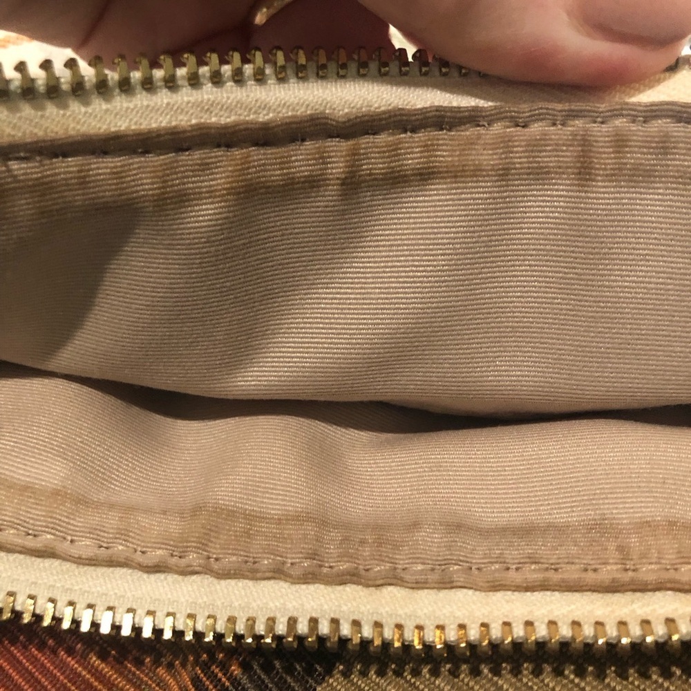 Coach Factory Peyton diagonal tattersall plaid shoulder crossbody zipper close - Picture 14 of 15